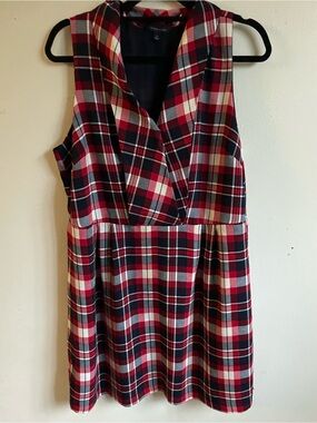 Tommy Hilfiger Red and Navy Plaid Dress